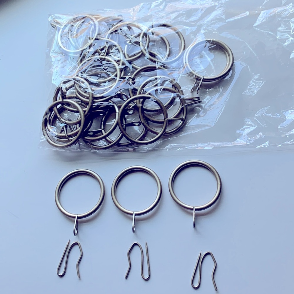 Black Shower Curtain Rings Set (30)